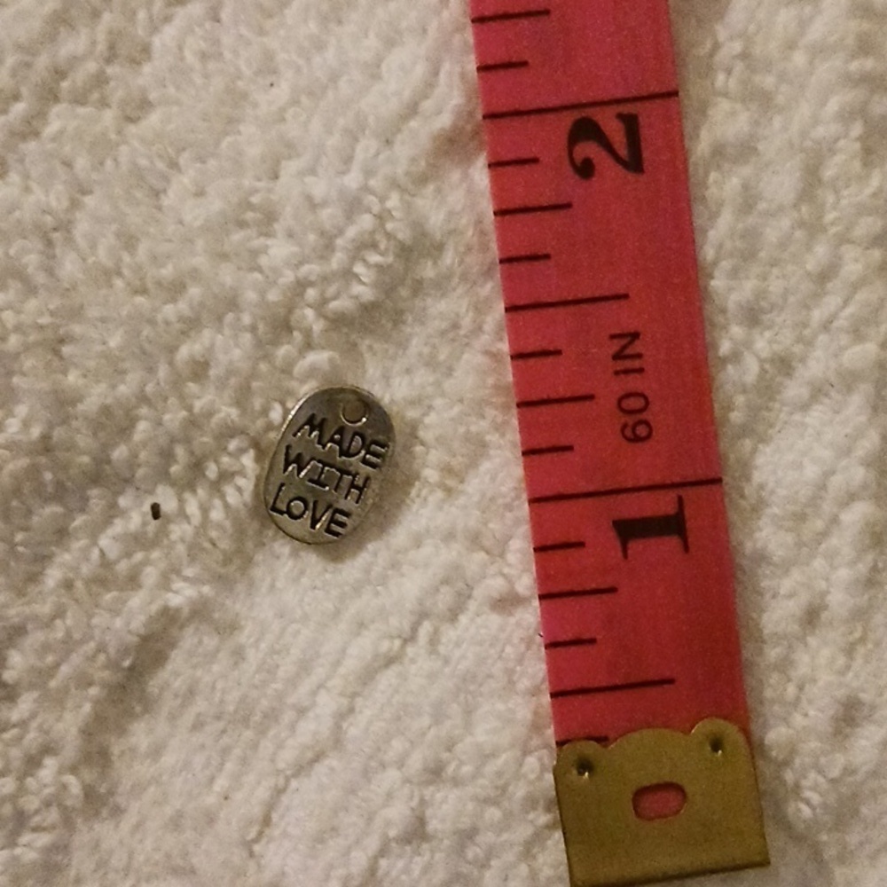 NWOT - Tibetan Silver Pendant Charms for Jewelry - Made With Love